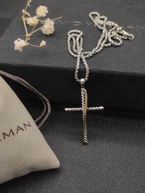 David Yurman 925 Silver Necklaces with Original Pouch